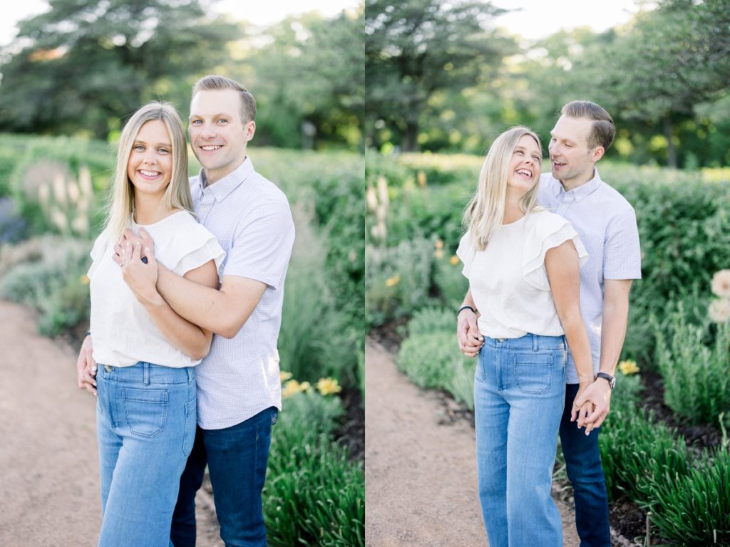 Morgan and Connor  Rose Garden Engagement Session