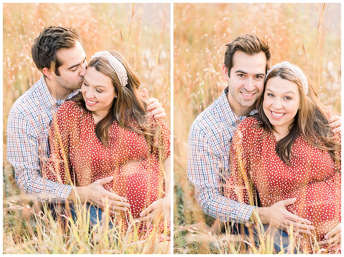 couple posing for maternity session
